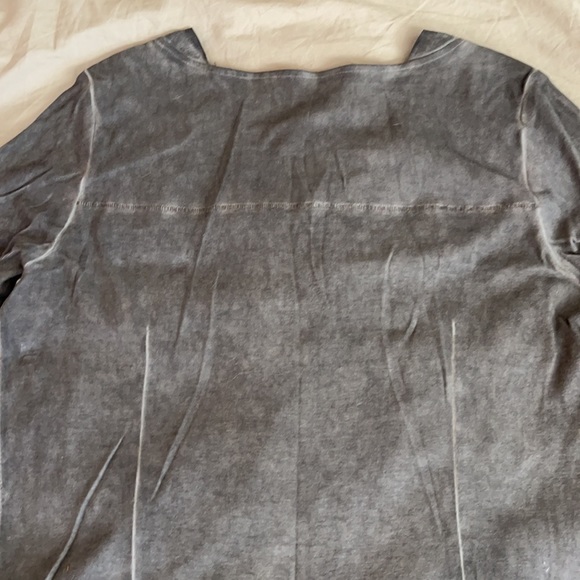 Size M / 36 - Sandwich - Linen Tunic Dress - grey knee length ¾ sleeves, classic - Picture 9 of 16